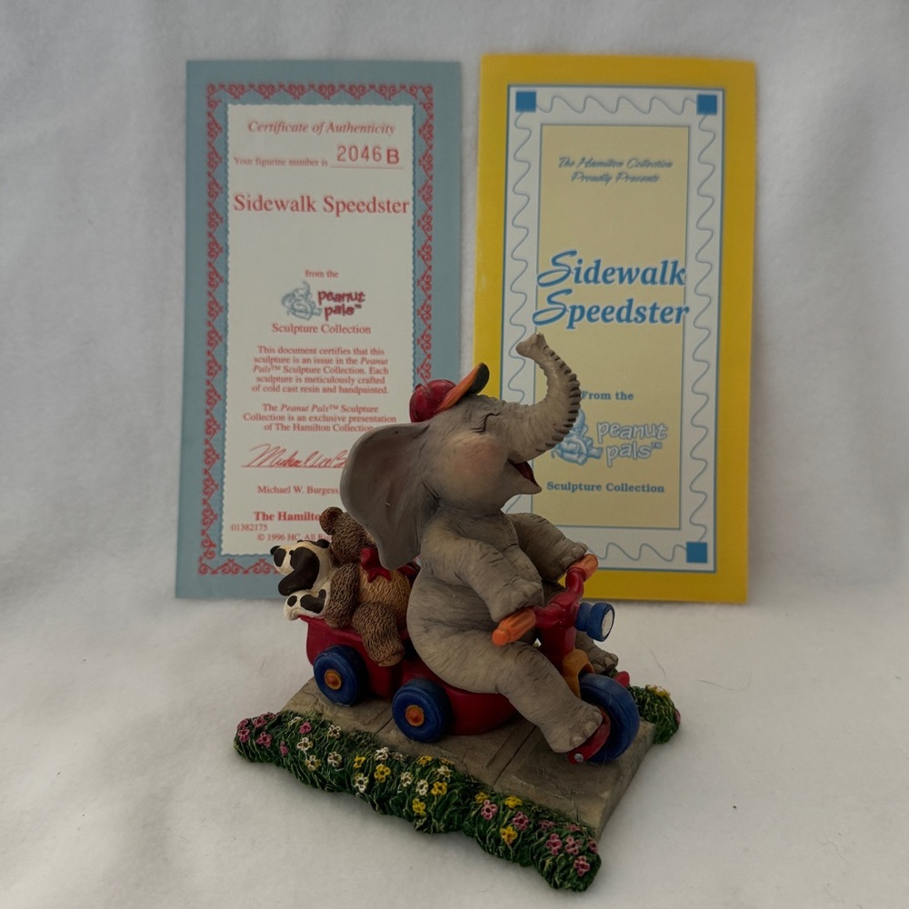 Peanut Pals by Tom Newsom Elephant Sculpture‎ Sidewalk Speedster 1996